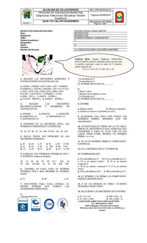 PRIMER TALLER_LIC. CARLOS EDUARDO CHAVARRO MARTÍNEZ