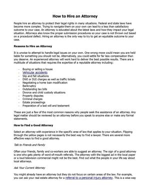 How To Hire An Attorney