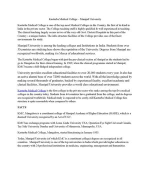 Kasturba Medical College – Manipal University