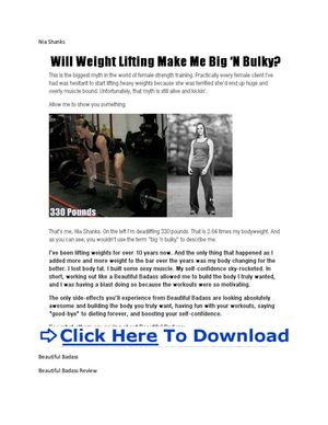 Beautiful Badass Download + Nia Shanks Beginner Workout