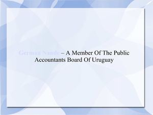 German Nande – A Member Of The Public Accountants Board Of Uruguay