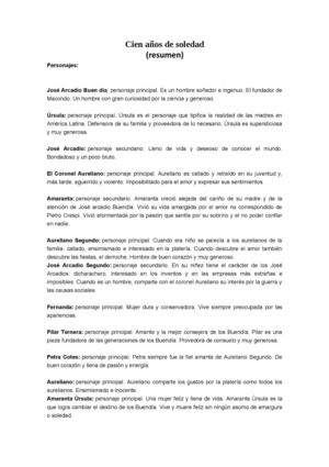 resumen cien años de soledad