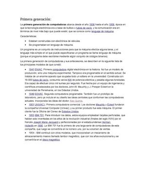 las generaciones del computador