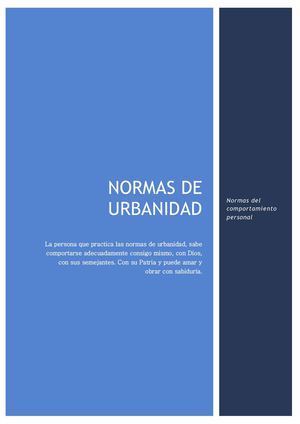 Normas de Urbanidad