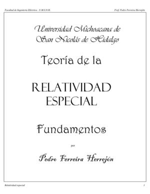 La Teoria Especial de la Relatividad