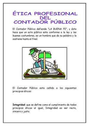 PRINCIPIOS ÉTICOS DEL CONTADOR PUBLICO