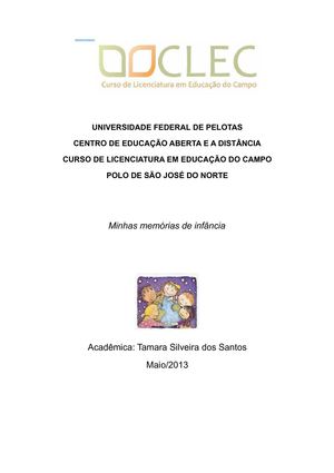 Memórias da minha infância.