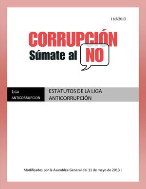 Estatutos de la Liga Anticorrupción