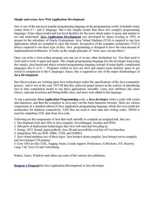 Simple and secure Java Web Application Development