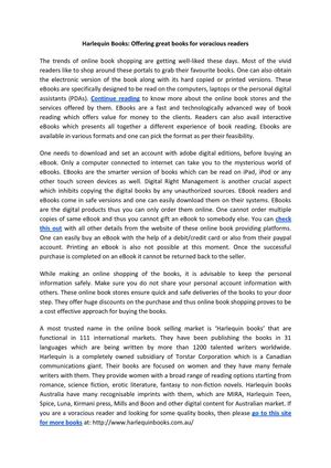 Harlequin Books: Offering great books for voracious readers