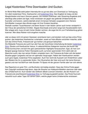 Kostenlose Filme Downloaden