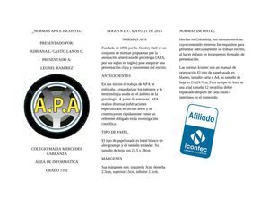 NORMAS APA E ICONTEC
