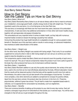 Acai Berry Select Review