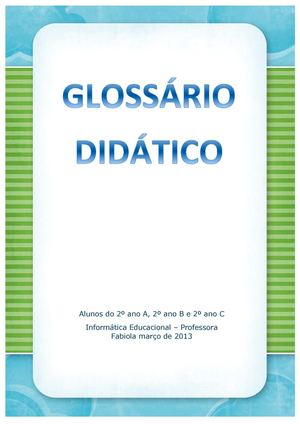Glossário Didático - 2º ano A, B e C