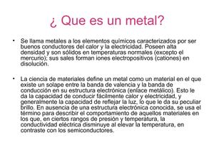 que es un metal?