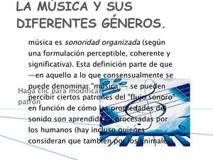 la musica y sus diferentes generos.