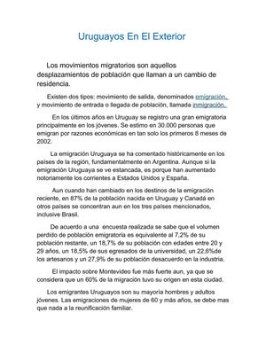 Uruguayos en el  Exterior 