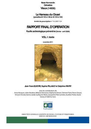 Fouille préventive Le Hameau du Closet