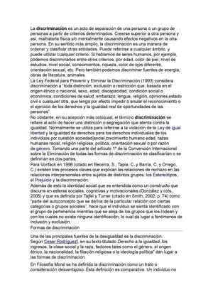 la discriminacion
