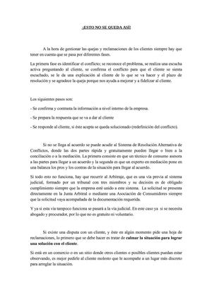 ¡Esto no se queda así!