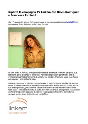 Linkem Spot TV Maggio 2013: Belen Rodriguez e Francesca Piccinini ancora insieme