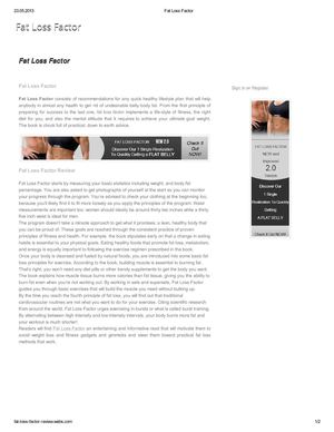 Fat Loss Factor Review