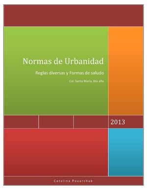 Evaluación Trimestral: Normas de Urbanidad - Povarchuk