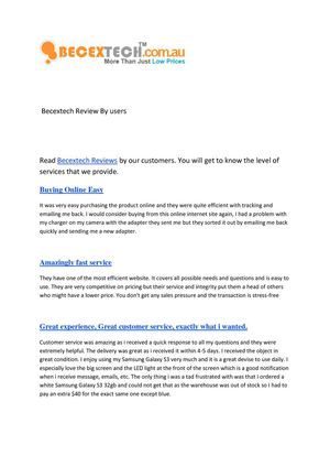 Becextech Review By users