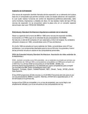 Ranuras de expansion