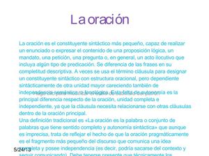 la oracion