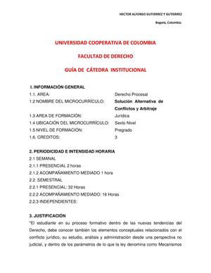 Microcurriculo de Solucion de Conflictos