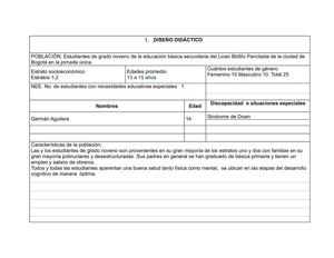 ejemplo de  diseño didactico