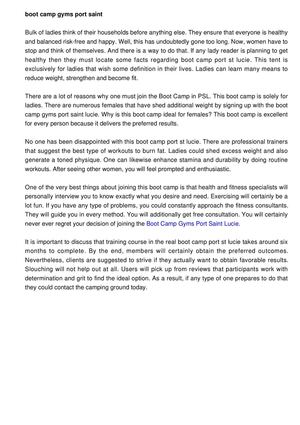 Boot Camp Gyms Port Saint Lucie