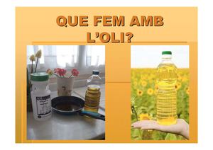El reciclatge de l'oli. Pompeu Fabra 1r