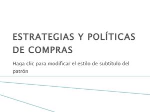 estrategias y políticas de compras
