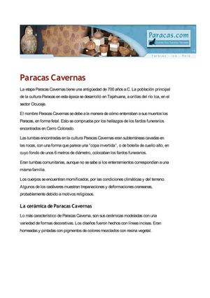 * CULTURA PARACAS' *