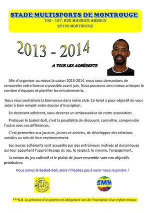 Livret SMM - Basket 2013-2014