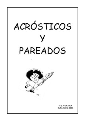 ACRÓSTICOS Y PAREADOS