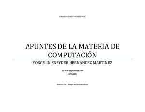 Apuntes de la materia de informática 1