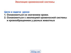 7 класс биология. Эволюция кровеносной системы