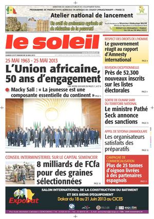 Edition du 25 - 26 Mai 2013