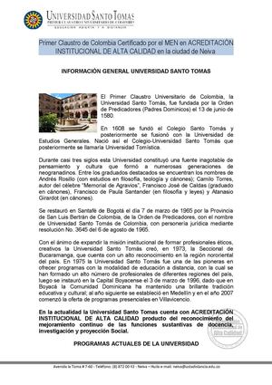 Universidad Santo Tomas
