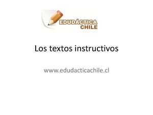 Recursos clase 2: Los Textos Instructivos
