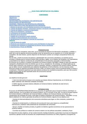 GUIA PARA IMPORTAR EN COLOMBIA