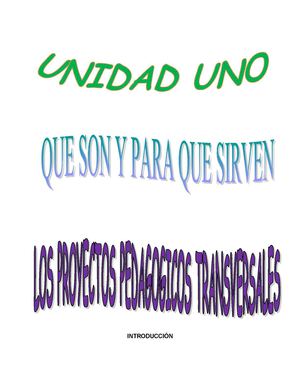 QUE SON Y PARA QUE SIRVEN LOS PROYECTOS PEDAGÓGICOS TRANSVERSALES