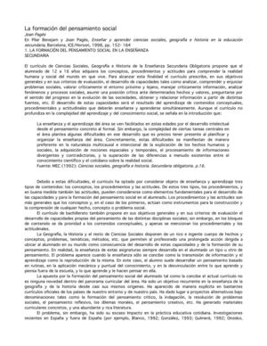 La formación del pensamiento social