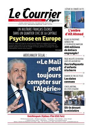 Le Courrier d'Algérie du lundi 27 mai 2013