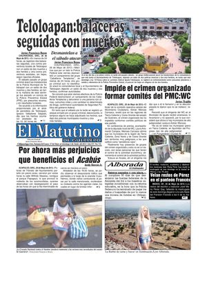 Lunes  27 de Mayo  al  domingo 2 de  Junio  del 2013  Año XV  No. 721