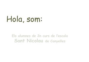La pol·linització. Sant Nicolau 2nA