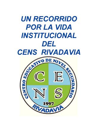 REVISTA Nº1 - CENS  RIVADAVIA